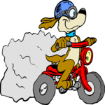 Dog Riding Motorcycle