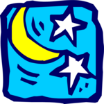 Moon & Stars 06 Clip Art