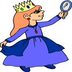 Girl Playing Princess Clip Art