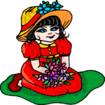 Girl with Flowers 09