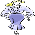 Woman in Blouse & Skirt 4