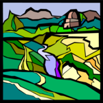 Mountain Stream (2) Clip Art