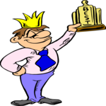 Man with Trophy 3 Clip Art