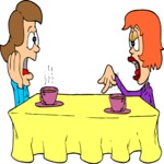 Dining with Friend 3 Clip Art