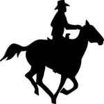 Cowboy Silhouette 1 Clip Art