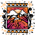 Mountains Design 09 Clip Art