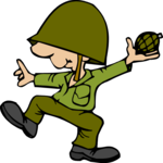 Soldier & Grenade 2 Clip Art