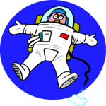 Astronaut - Line Snapped Clip Art