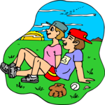 Softball Players 14 Clip Art