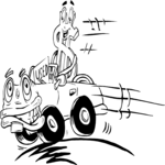 Dollar Sign Driving Car