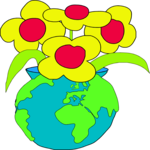 Earth - Blossoming Clip Art