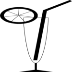 Glass with Fruit Slice