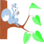 Squirrel with Acorn 3 Clip Art