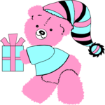 Bear & Gift 1 Clip Art