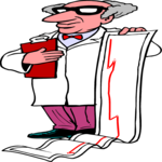 Doctor with Chart Clip Art