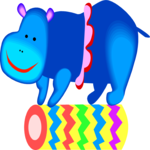 Circus - Hippo Clip Art