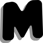 Shadow M Clip Art