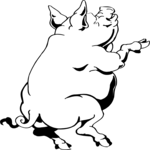 Pig Dancing 1 Clip Art