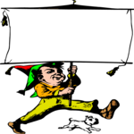 People, Frame - Running with Sign