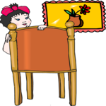 Girl Hiding Behind Chair