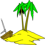 Palm Tree Island 06 Clip Art