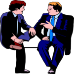 Businessmen Talking 1 Clip Art