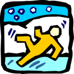 Falling on Ice Clip Art