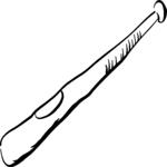 Baseball - Bat 1 Clip Art