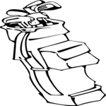 Bag & Clubs 2 Clip Art