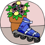 In-Line Skate 7 Clip Art