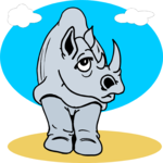 Rhino 07 Clip Art