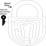 Maze - Lock Clip Art