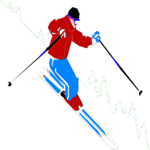Skier 01 Clip Art
