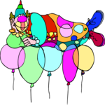 Clown with Balloons 06