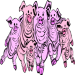 Pigs Smiling Clip Art