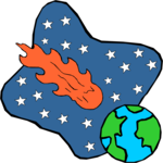 Comet to Earth Clip Art