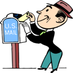 Man Mailing Letter 4 Clip Art