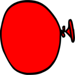 Balloon - Red Clip Art