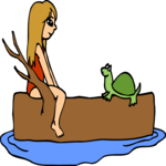 Girl & Turtle