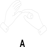 Sign Language A Clip Art