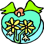 Angel & Flowers 1 Clip Art