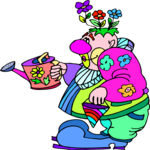 Clown with Watering Can