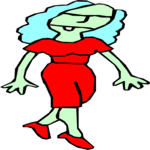 Mutant Female 28 Clip Art