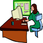 Woman at Computer 13