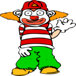 Clown Waving 1 Clip Art