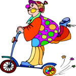 Clown on Scooter