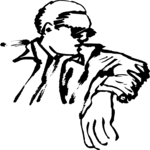 Man Leaning 2 Clip Art