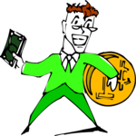 Man Holding Money 3 Clip Art