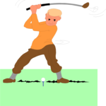 Golfer 002 Clip Art