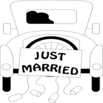 Just Married Car 2 Clip Art